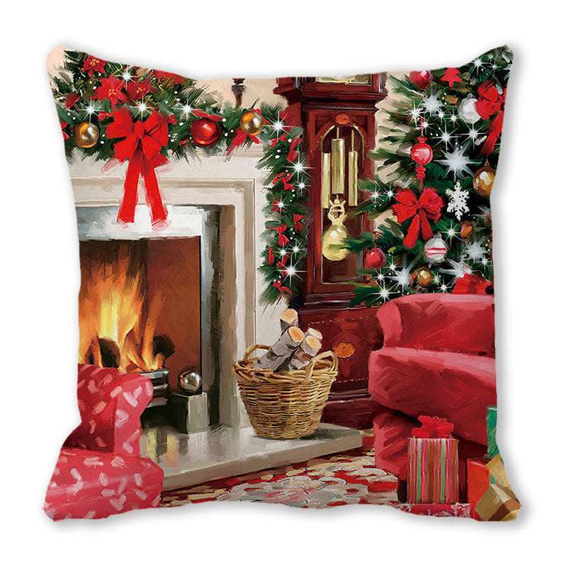 Christmas Satin Pillow Sofa Cushion