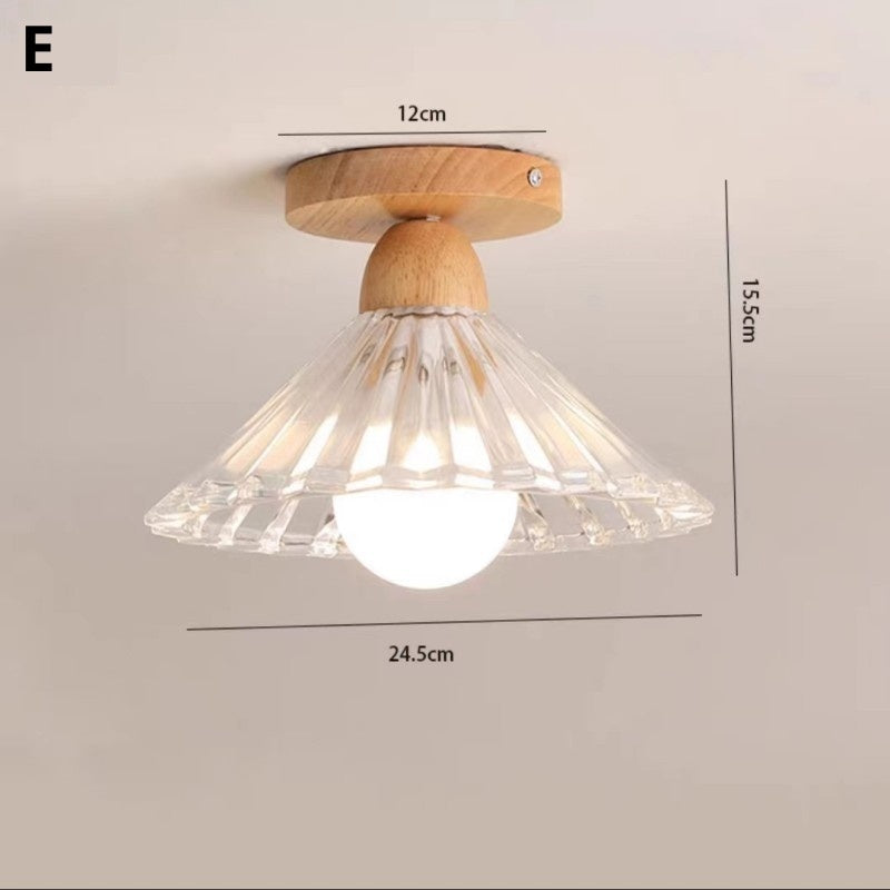 Nordic Modern Minimalist Corridor Balcony Solid Wood Ceiling Lamp - globaltradeleader