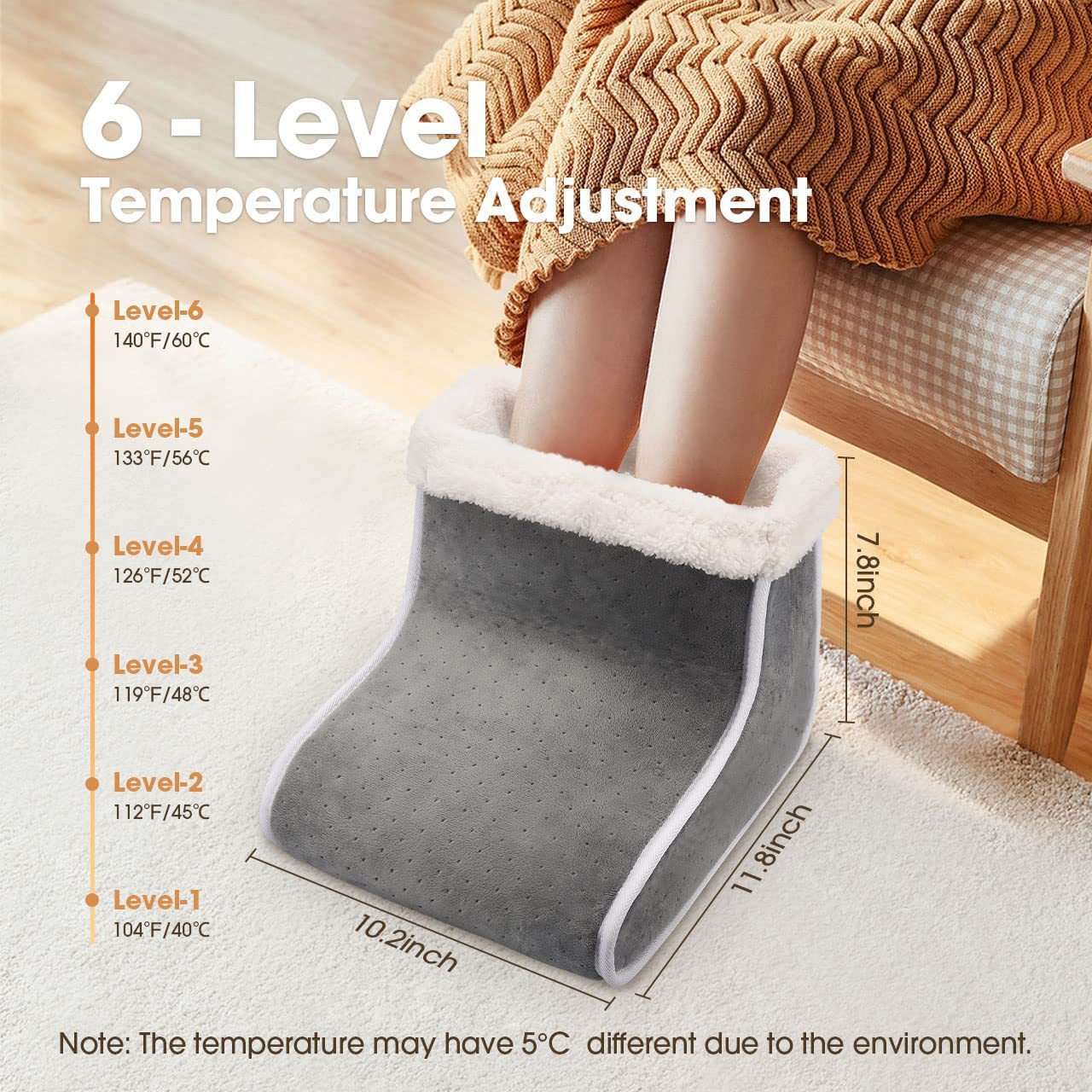 Winter Preferred Electric Heating Heated Shoes Plug-in Feet Warmer