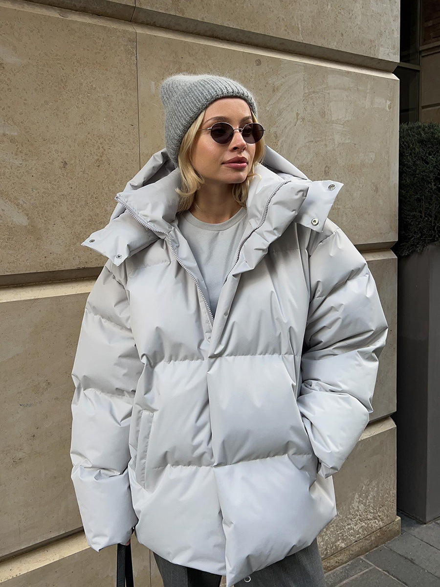 Fashion Coat With Removable Hood Cotton Jacket Winter Warm Windproof Loose Cotton Jacket Loose Parka Outerwear Clothing - globaltradeleader