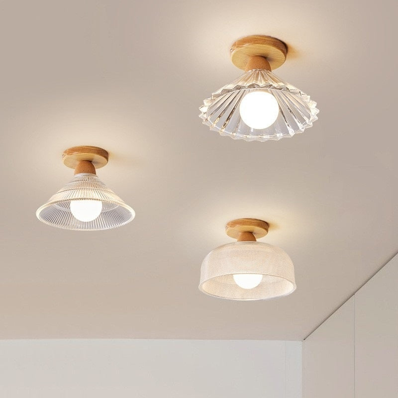 Nordic Modern Minimalist Corridor Balcony Solid Wood Ceiling Lamp - globaltradeleader