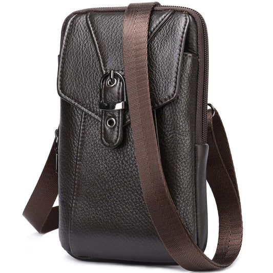 Men's Leather Casual One-shoulder Messenger Bag