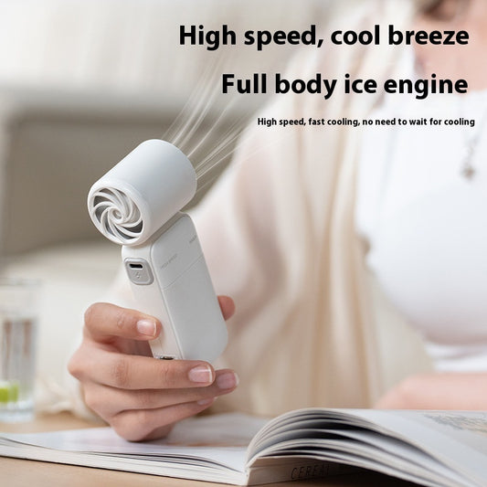 Small Hurricane Turbine Electric Fan Portable Fan High Speed Small Handheld Fan - globaltradeleader