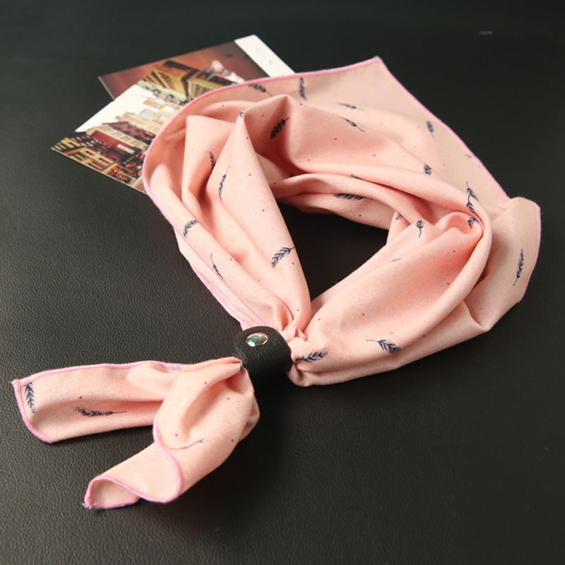 Women's British Fashion Suit Small Square Scarf