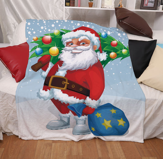 Christmas Series Digital Printing Double-sided Flannel Blanket