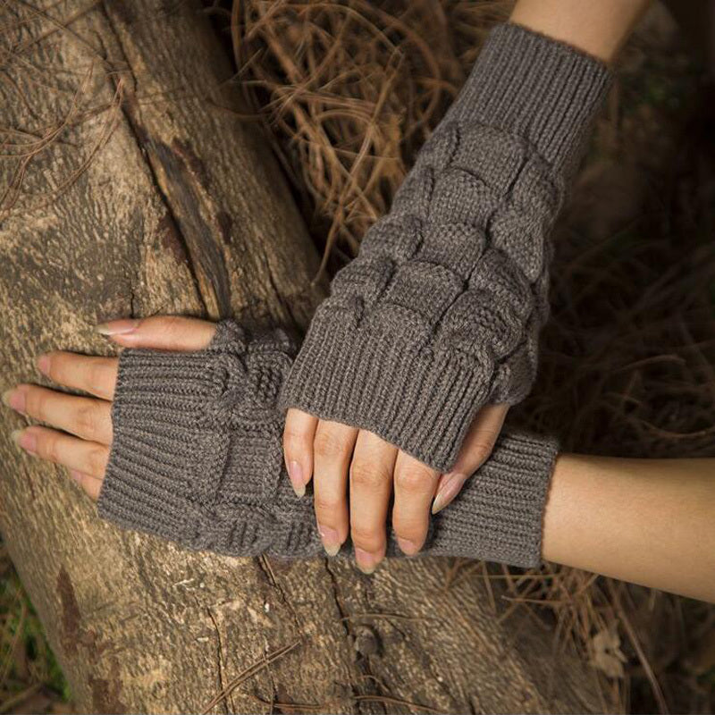 Warm Autumn And Winter Knitted Finger-exposing Half-finger Movement - globaltradeleader