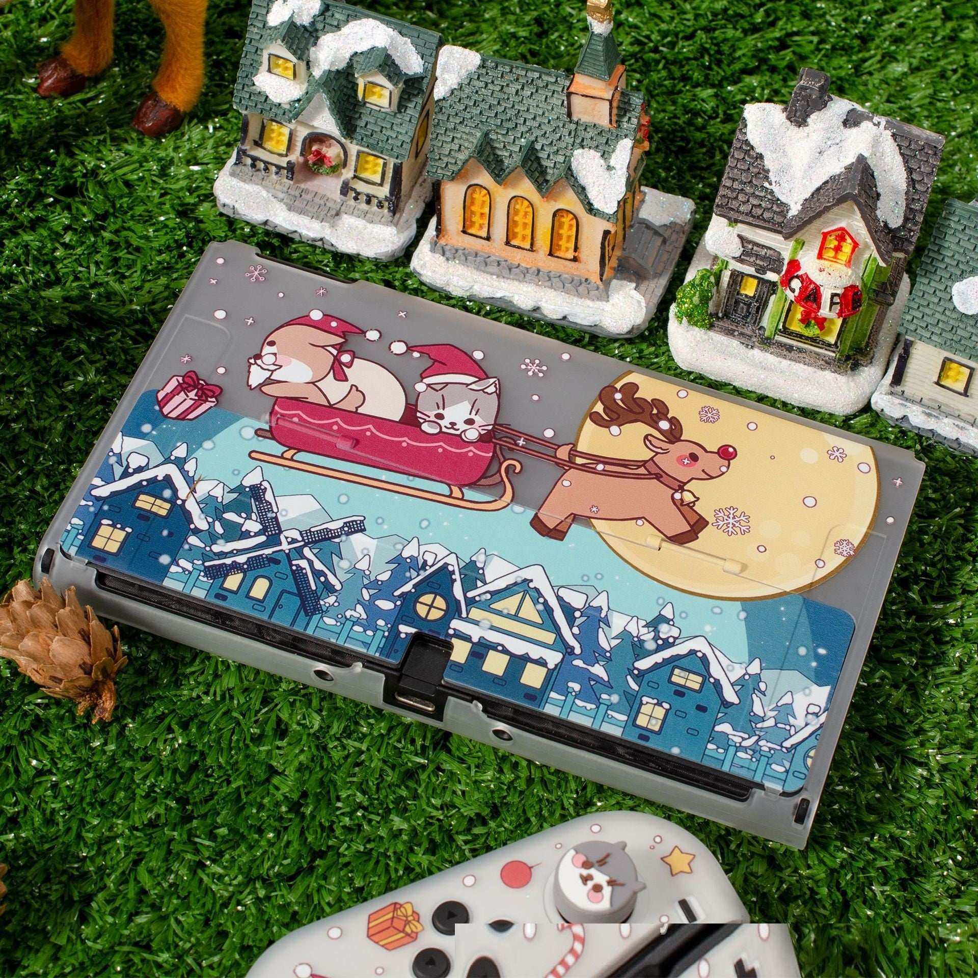 Christmas Cat And Dog TPU Soft Shell Game Console
