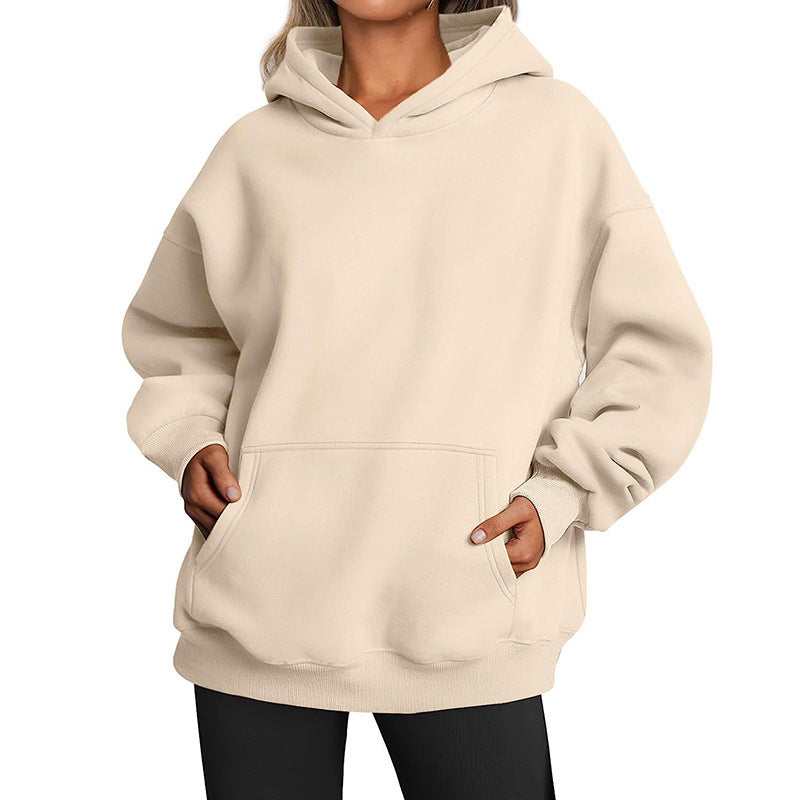Women's Hoodies With Pockets Fashion Solid Sweatshirt Oversized Hooded Sweater Womens Clothing - globaltradeleader
