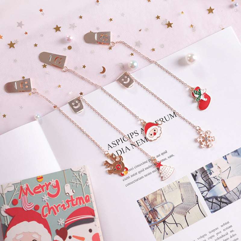 Creative Cute Christmas Style Pendant Bookmark