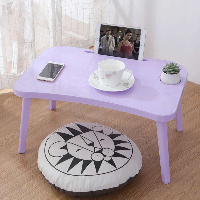Plastic Lazy Table Portable Computer Small Table College Student Bedroom Table Board Foldable Bed Table - globaltradeleader