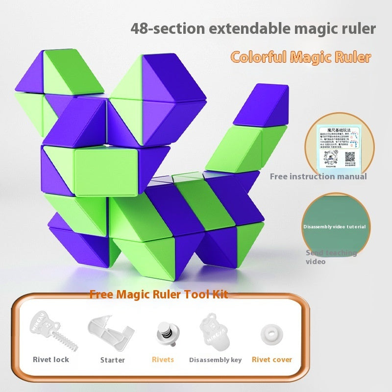 Glass Rubik's Snake Full Set Detachable Toys - globaltradeleader