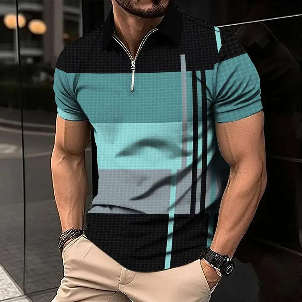Men's Fashion Plaid Short-sleeved Top - globaltradeleader