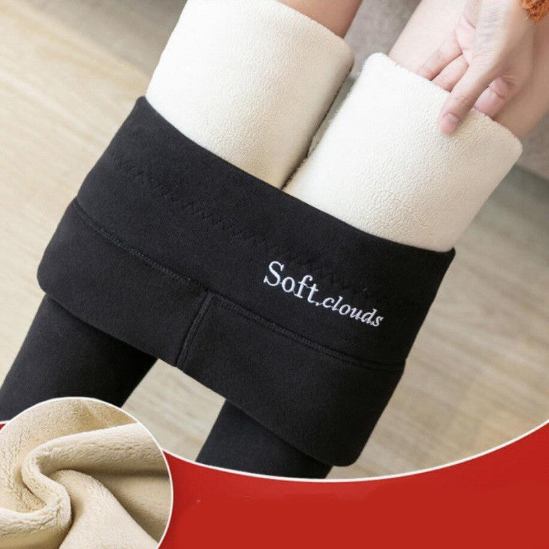 Women's High Waist Plus Velvet Thick Slim Slimming Leggings - globaltradeleader