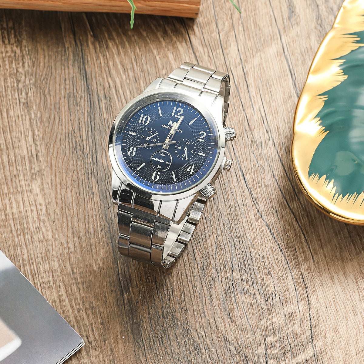 Men's Business Gift Holiday Birthday Gift Bracelet Necklace Watch Suit - globaltradeleader