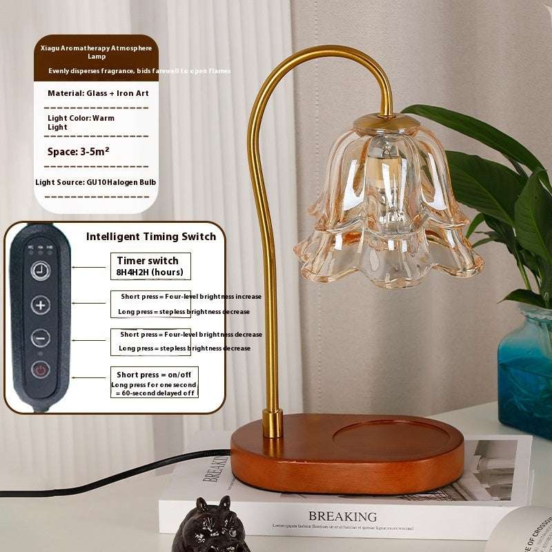 French Retro Bedroom Bedside Linglan Fragrance Lamp Wax Melting Lamp - globaltradeleader