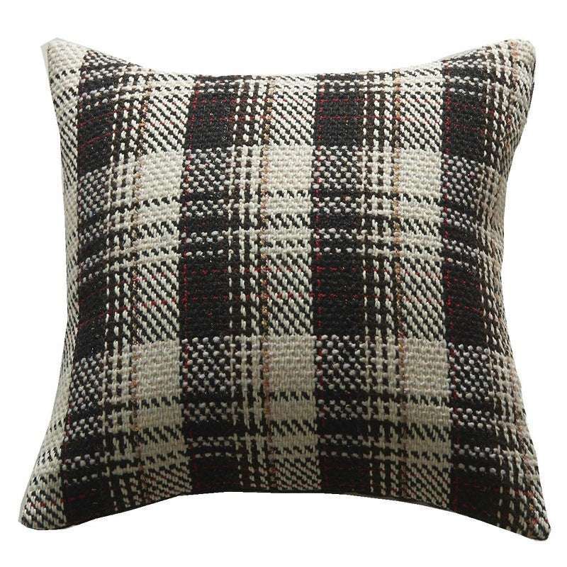 Home Fashion Christmas Wool Plaid Pillowcase
