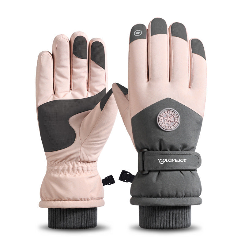 Cycling Three-layer Velvet-filled Cotton-filled Warm Gloves