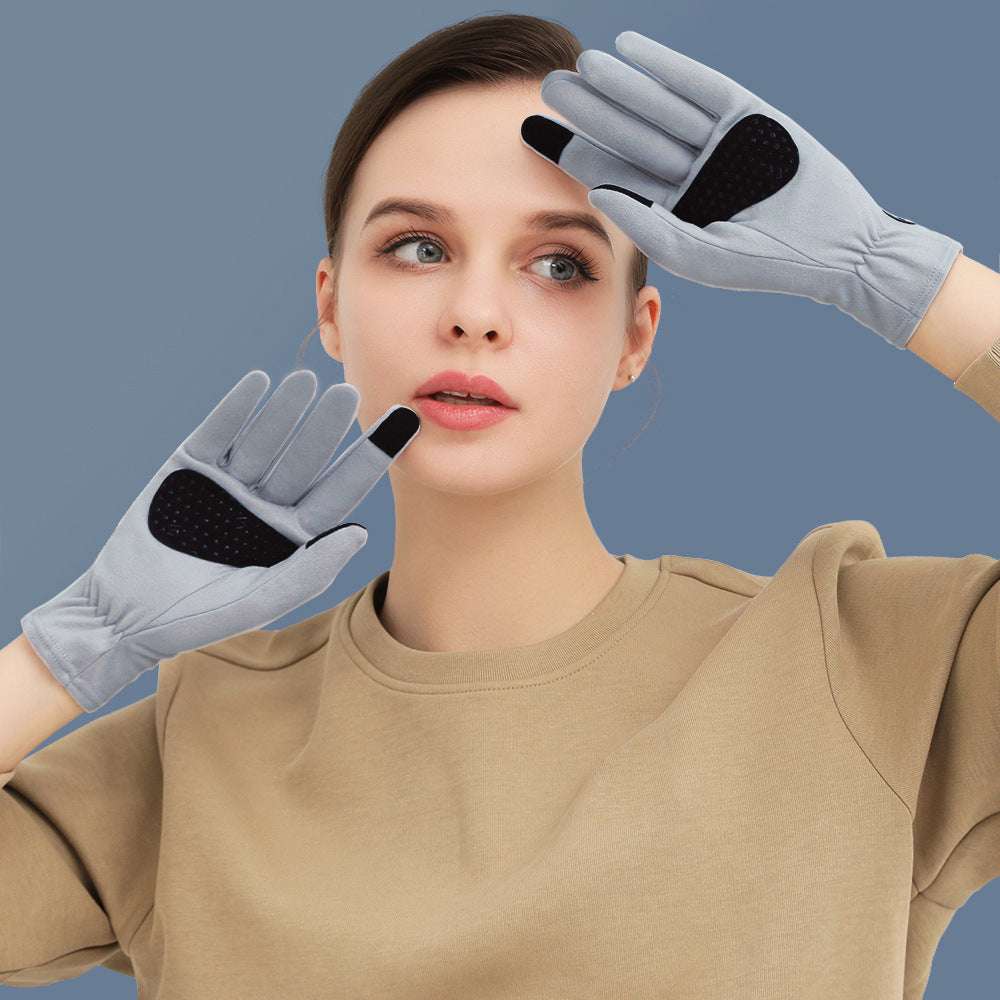 Winter Gloves Women's Dralon Cold-proof Warm Touch Screen Gloves Autumn Thin - globaltradeleader