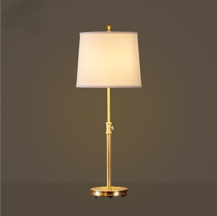 All Copper Lifting Copper Lamp Simple Rural Retro Living Room Bedroom Study Lamp - globaltradeleader