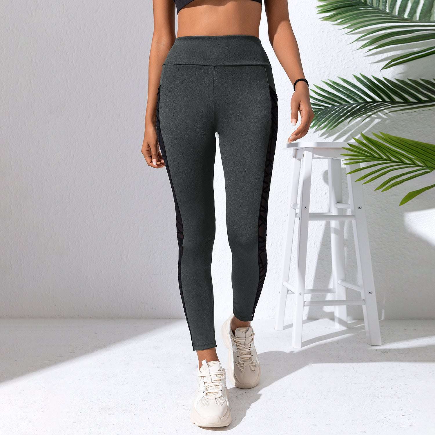 Yoga Primer Plus Size Mesh Stitching Yoga Clothes Hip-lift And Belly Shaping Sports And Fitness Running Trousers - globaltradeleader
