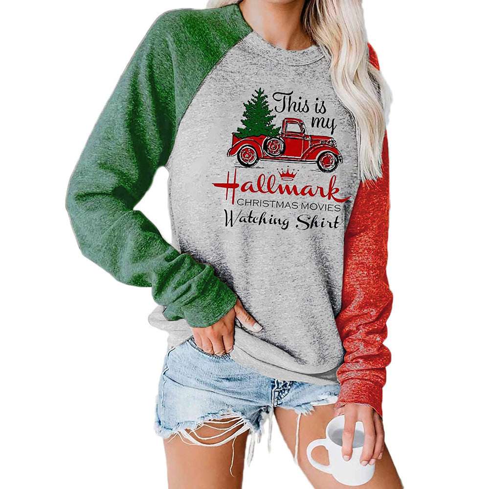 Christmas Movies My Hallmark Printed Long-sleeved Sweatshirt - globaltradeleader