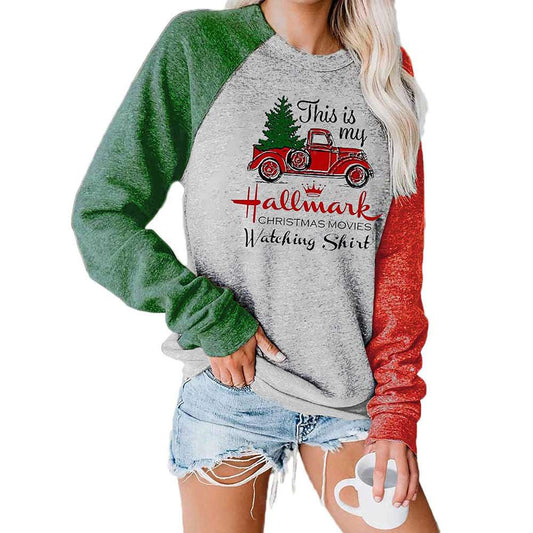 Christmas Movies My Hallmark Printed Long-sleeved Sweatshirt - globaltradeleader