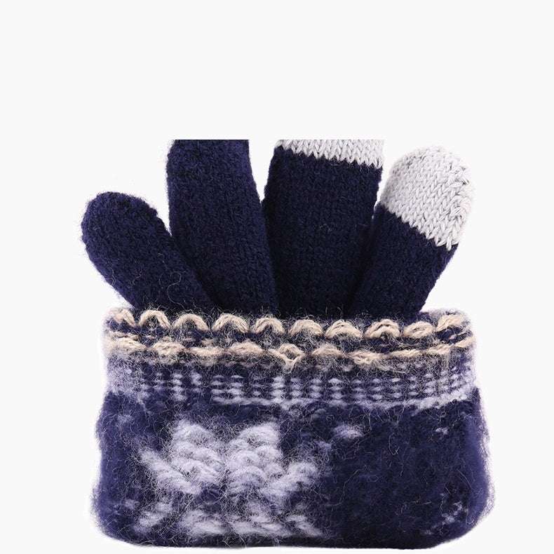 Winter Warm Fleece-lined Thick Cycling Outdoor Knitted Gloves - globaltradeleader