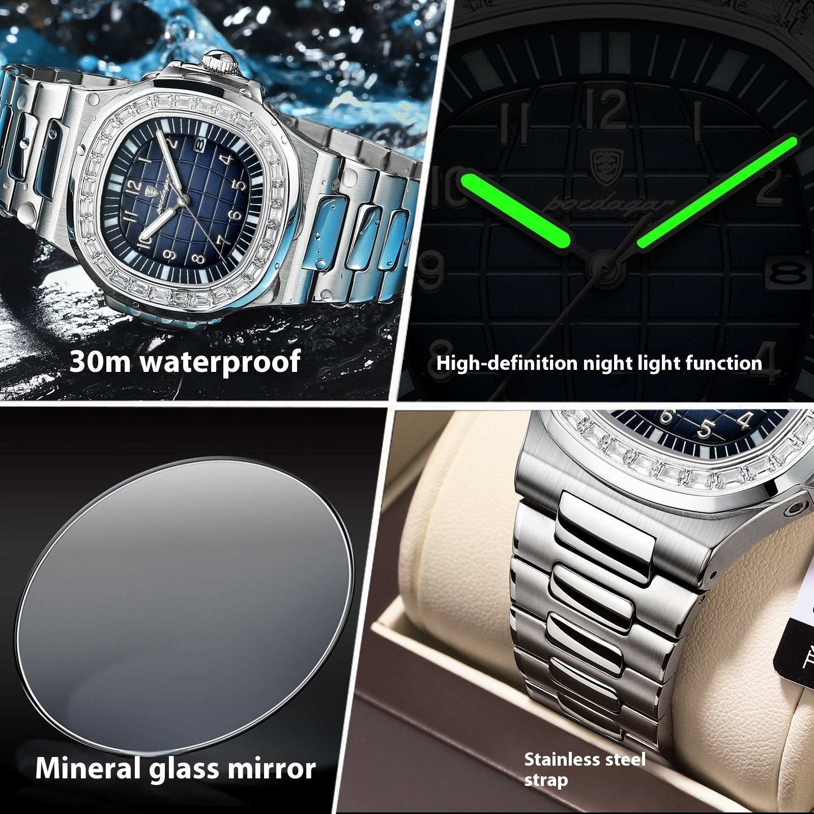 Men's Watch Luxury Waterproof Luminous Quartz Wrist Watch - globaltradeleader