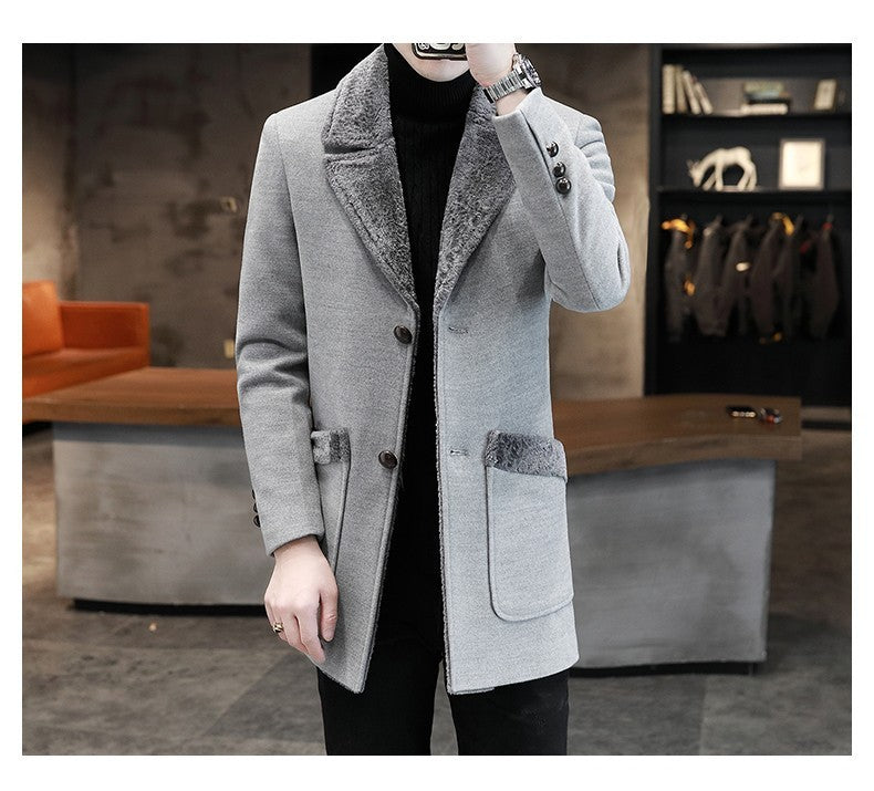 Fur And Leather Overcoat Male - globaltradeleader