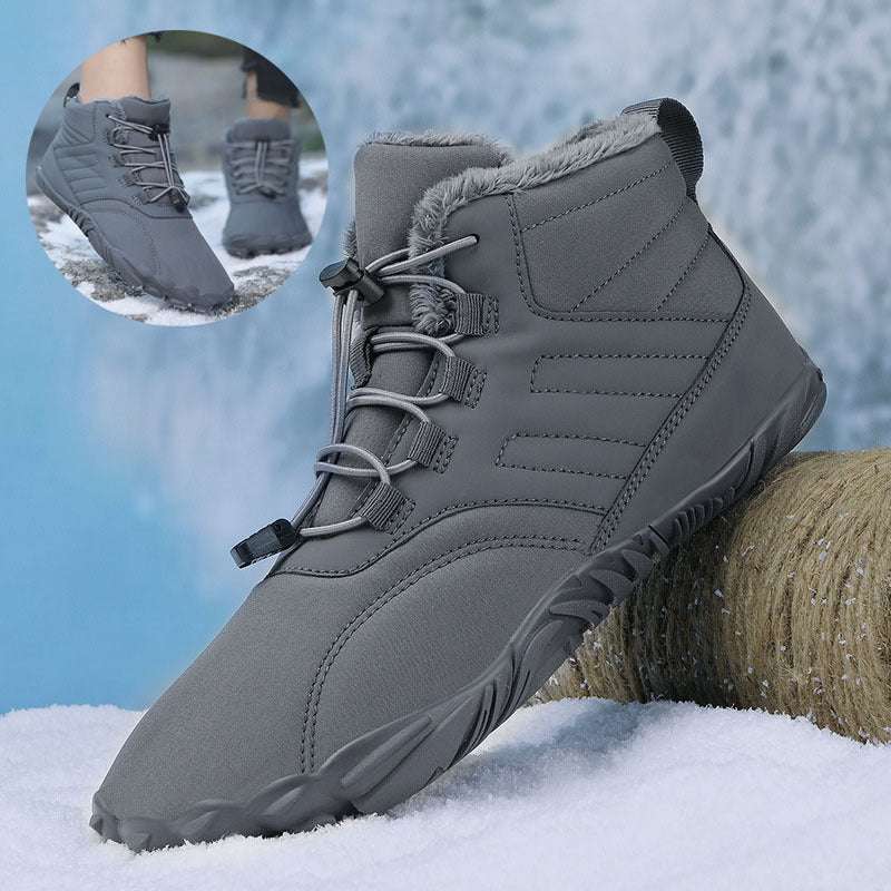 Outdoor Sports Cotton Shoes For Men And Women Winter Warm Slip-on Boots Wear-resistant Anti-ski Thickened Shoes Couple - globaltradeleader