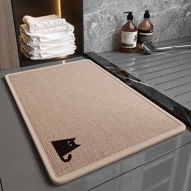 Home Fashion Linen Bathroom Mats Non-slip - globaltradeleader
