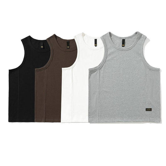 Heavy Basic Style Solid Color Men's Vest - globaltradeleader
