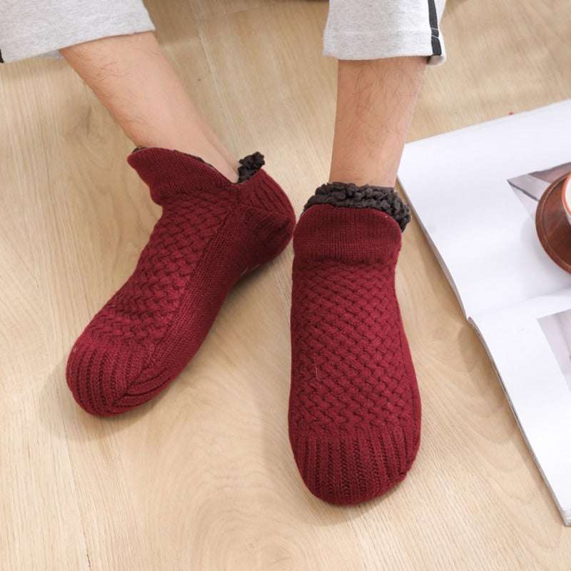 Twisted Winter Foot Fleece-lined Thickened Room Socks - globaltradeleader