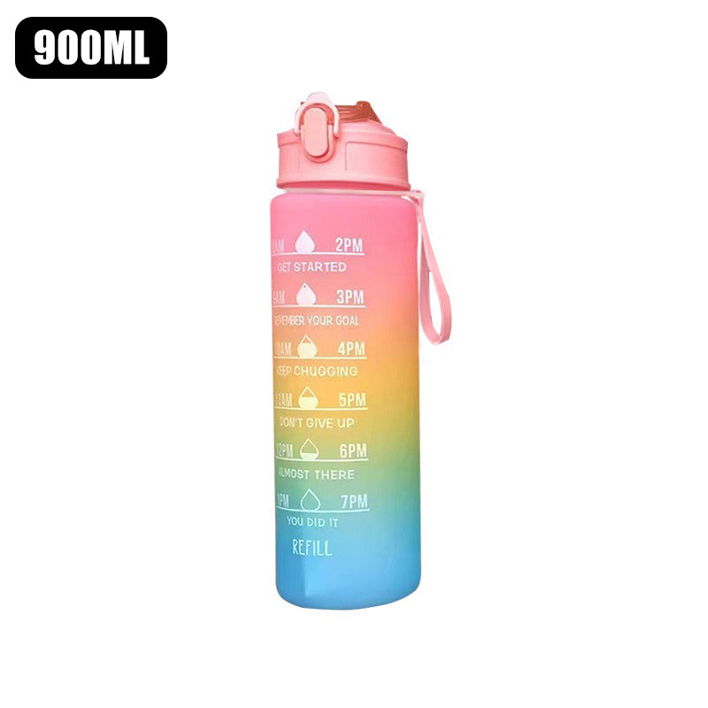 Straw Kettle Rainbow Three Color Gradient Household Male And Female Students