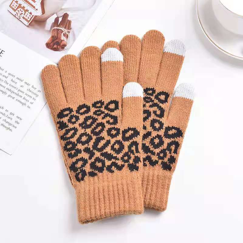 Winter Touch Screen Gloves Knitted Jacquard Men's And Women's Fingers - globaltradeleader