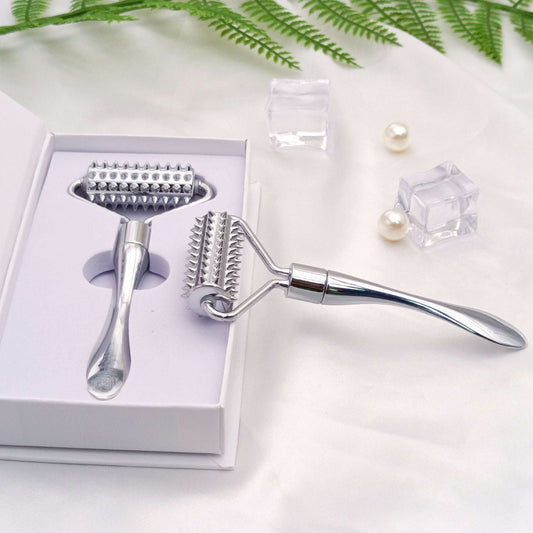 Zinc Alloy Micro Needle Roller Massage Face Slimming Device - globaltradeleader