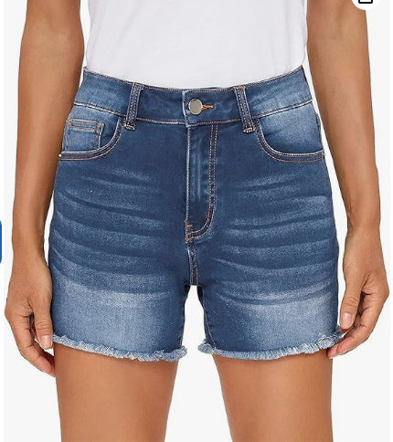 Summer High Waist All-match Slim Fit Tassel Women's Denim Shorts - globaltradeleader
