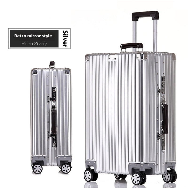 Aluminum Magnesium Luggage Password Trolley Case - globaltradeleader