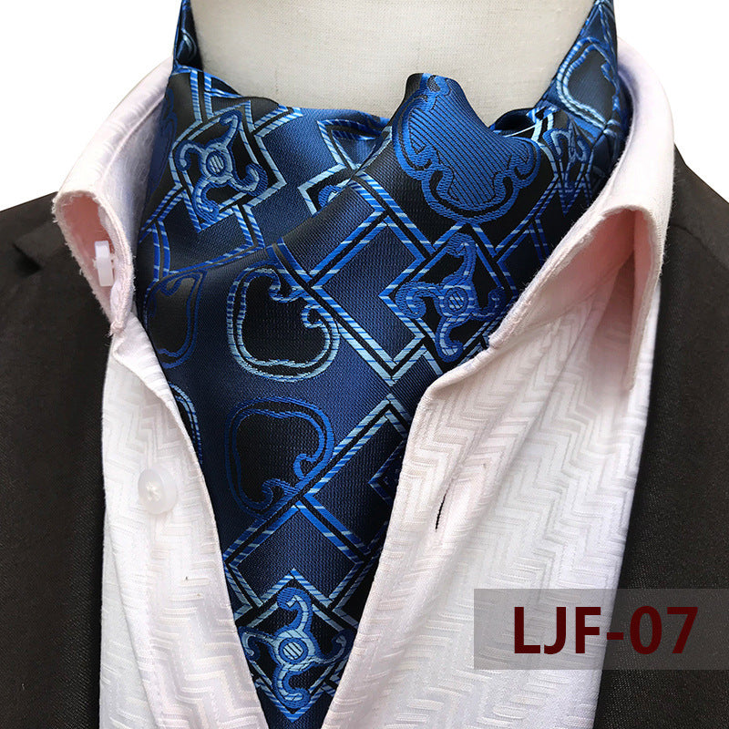 Men's Scarf Jacquard Polyester Fashionable And Warm