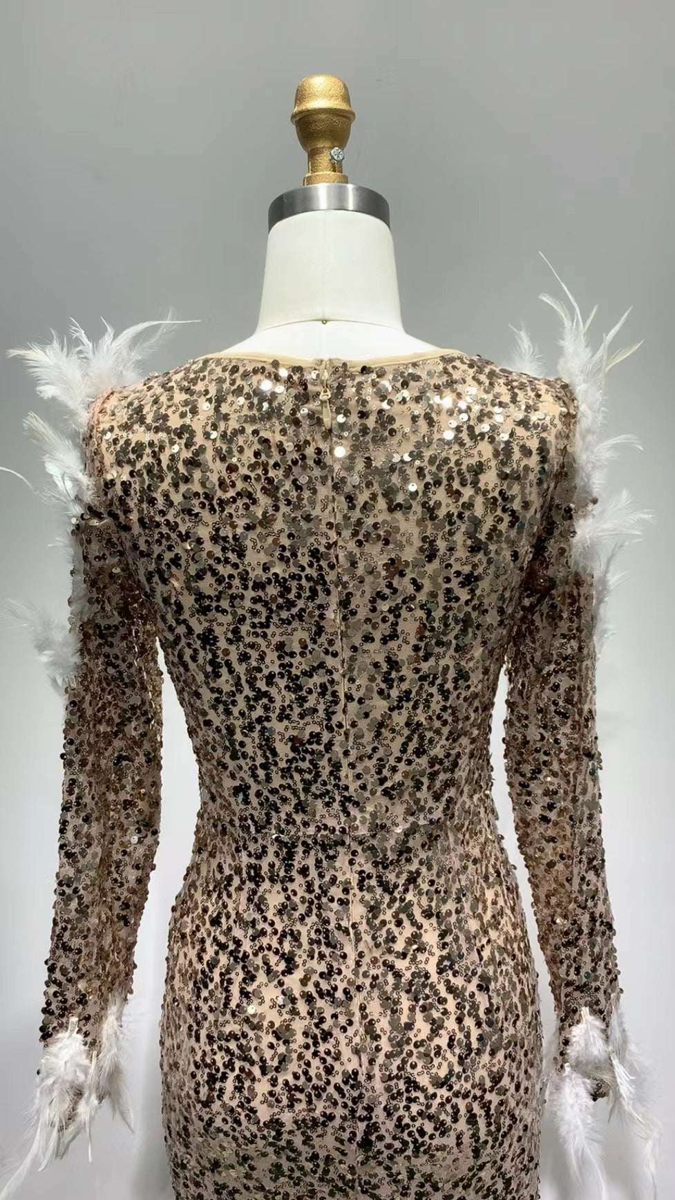 Sequins Sheath Long Bandage One-piece Dress - globaltradeleader