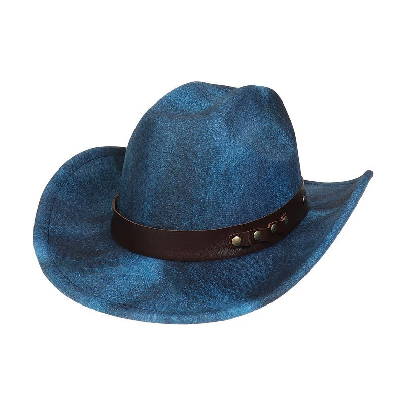 Western Cowboy Hat Felt Outdoor Sun Shade Top Hat Retro Jazz - globaltradeleader