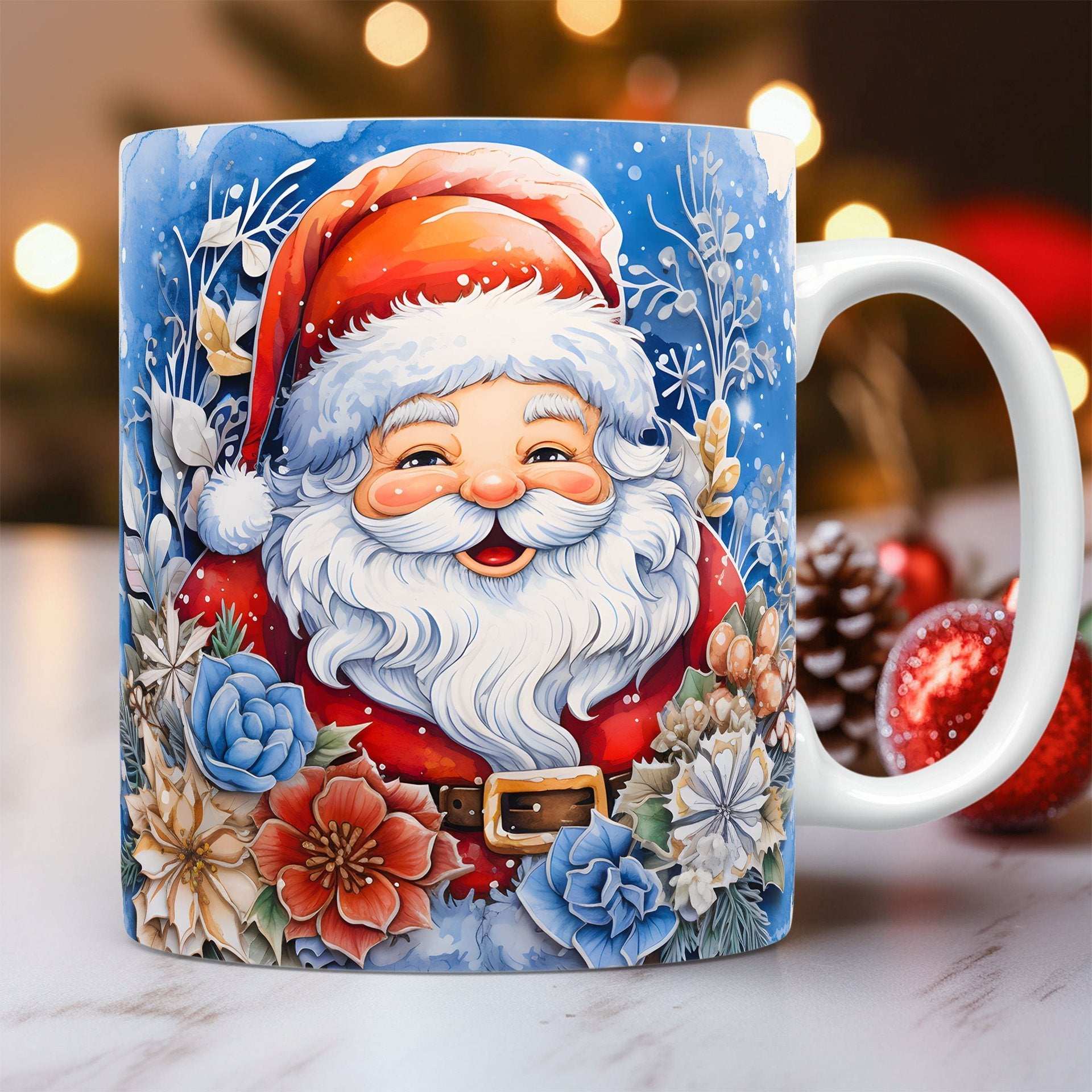 Creative 3D Christmas Ceramic Mug Unique Space Design Snowman Santa Coffee Cup Tea Milk Mug Christmas Gifts For Kids Adults Kitchen Gadgets - globaltradeleader