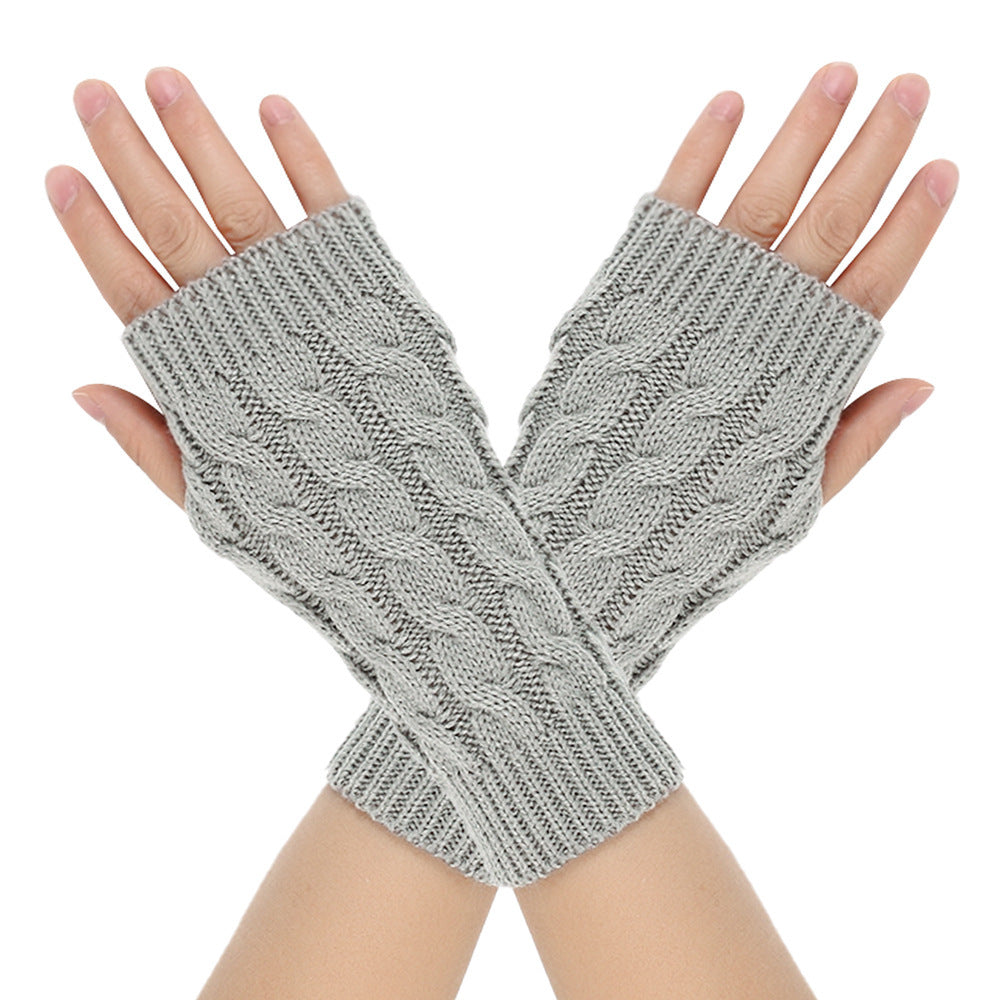 Warm Wool Gloves Winter Men's Open Finger - globaltradeleader