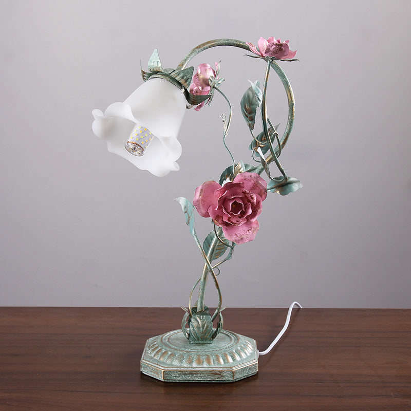 Pastoral Flowers And Plants Bedroom Bedside Lamp - globaltradeleader