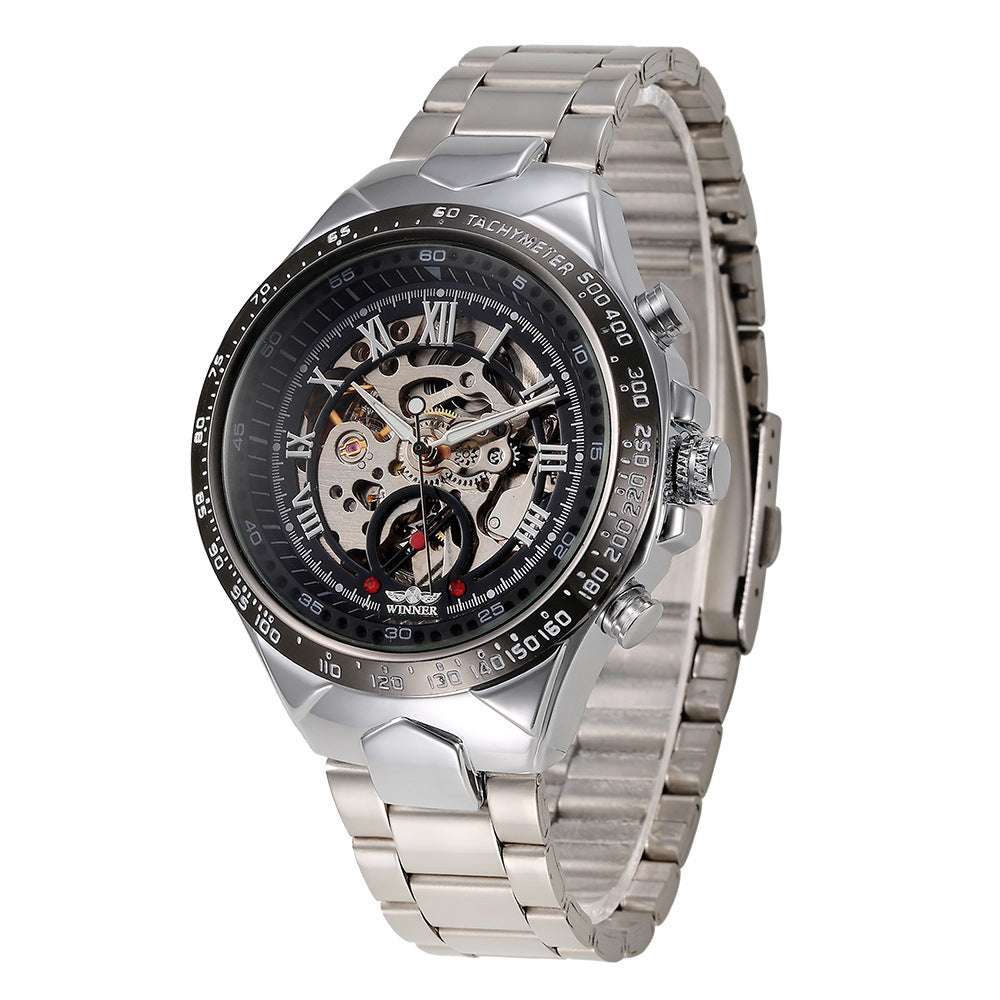 Men's Personality All-steel Hollow Automatic Mechanical Watch - globaltradeleader