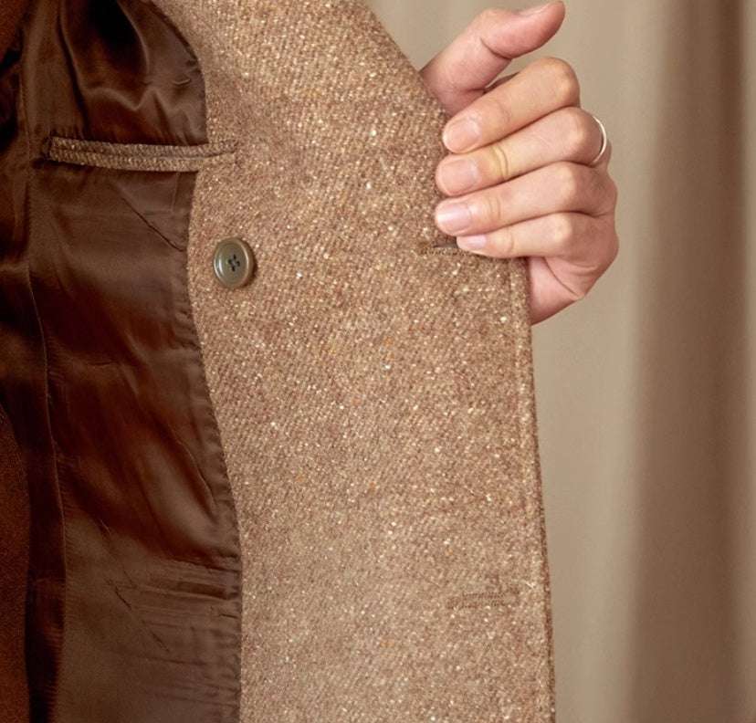 Color Dots Mid-length Coat - globaltradeleader