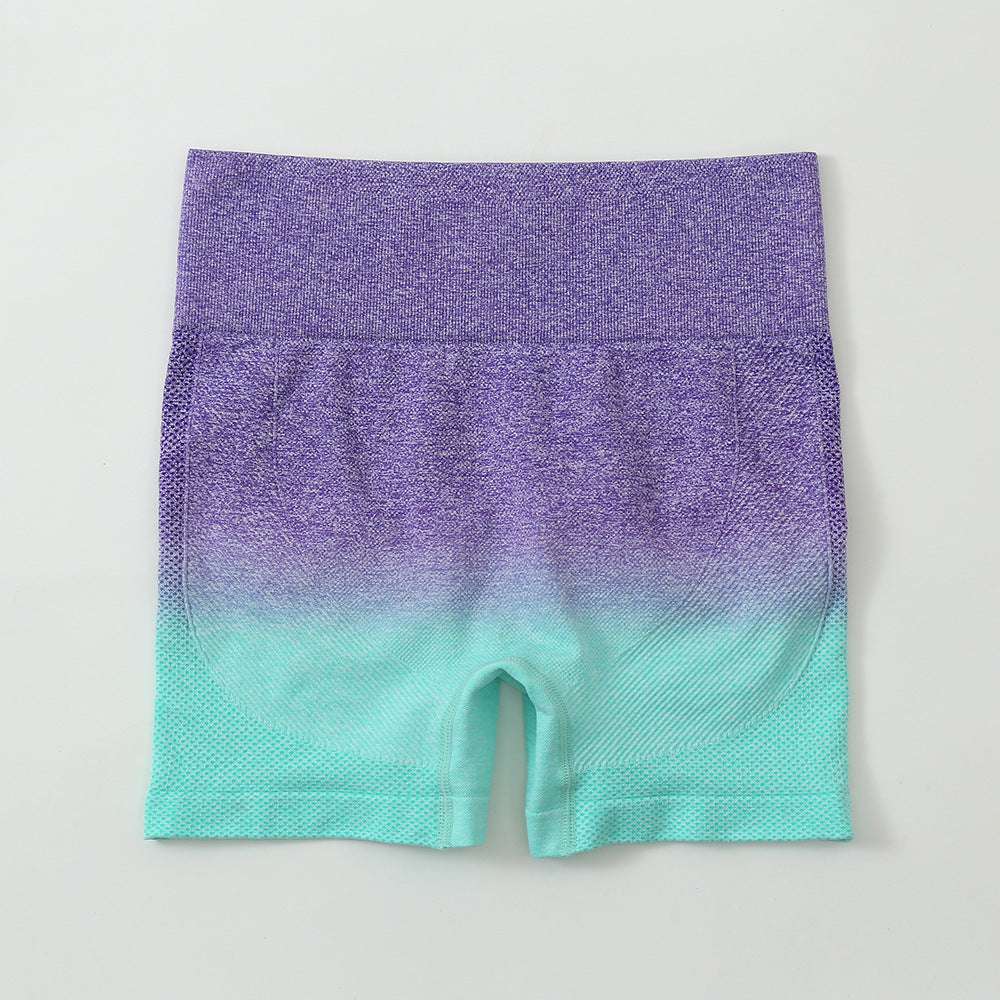 Striped Yoga Shorts High Waist Hip-lifting Tight Pants For Women Running Fitness Sports Leggings - globaltradeleader