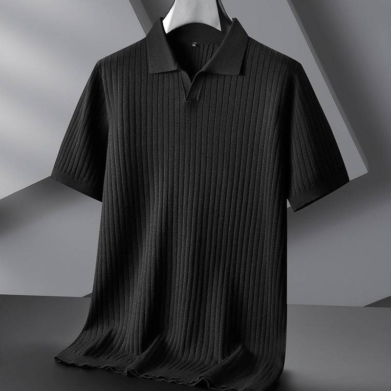 New Men's Plus-sized Plus Size Fashion Casual Lapel Short Sleeve - globaltradeleader