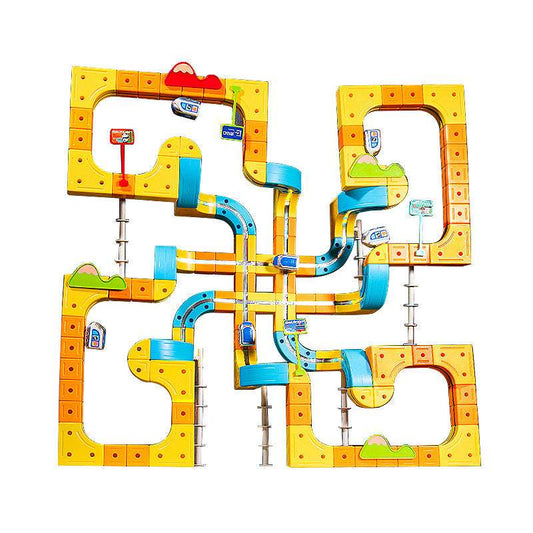 Children's Educational Electric Magnetic High-speed Rail Track Assembling Toys
