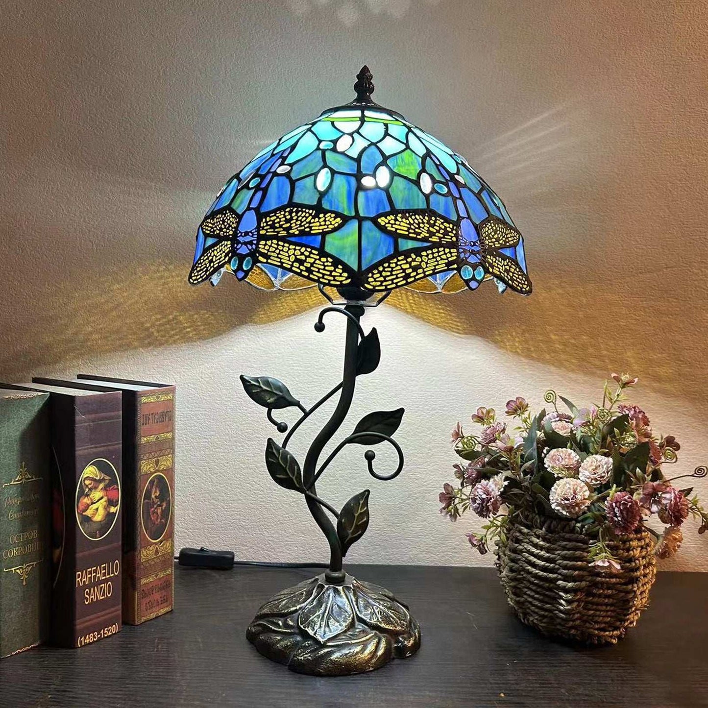 American Pastoral Tiffany 12-inch Table Lamp Living Room Study Bedroom